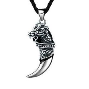 Man Necklace - Teeth of Dragons Silver Necklace